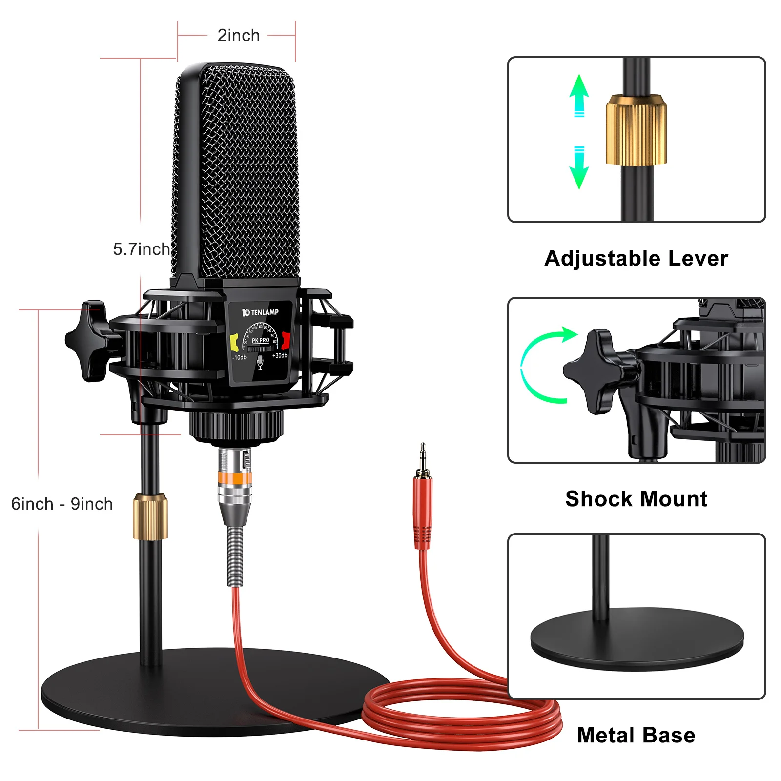 Tenlamp G10 Equipment Bundle 6 Channel with 3.5mm Microphone and Live Sound Card - Image 8