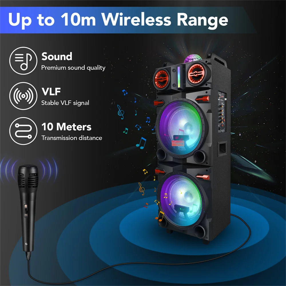 9000W Portable Bluetooth Speaker Heavy Bass Sound System - Image 7