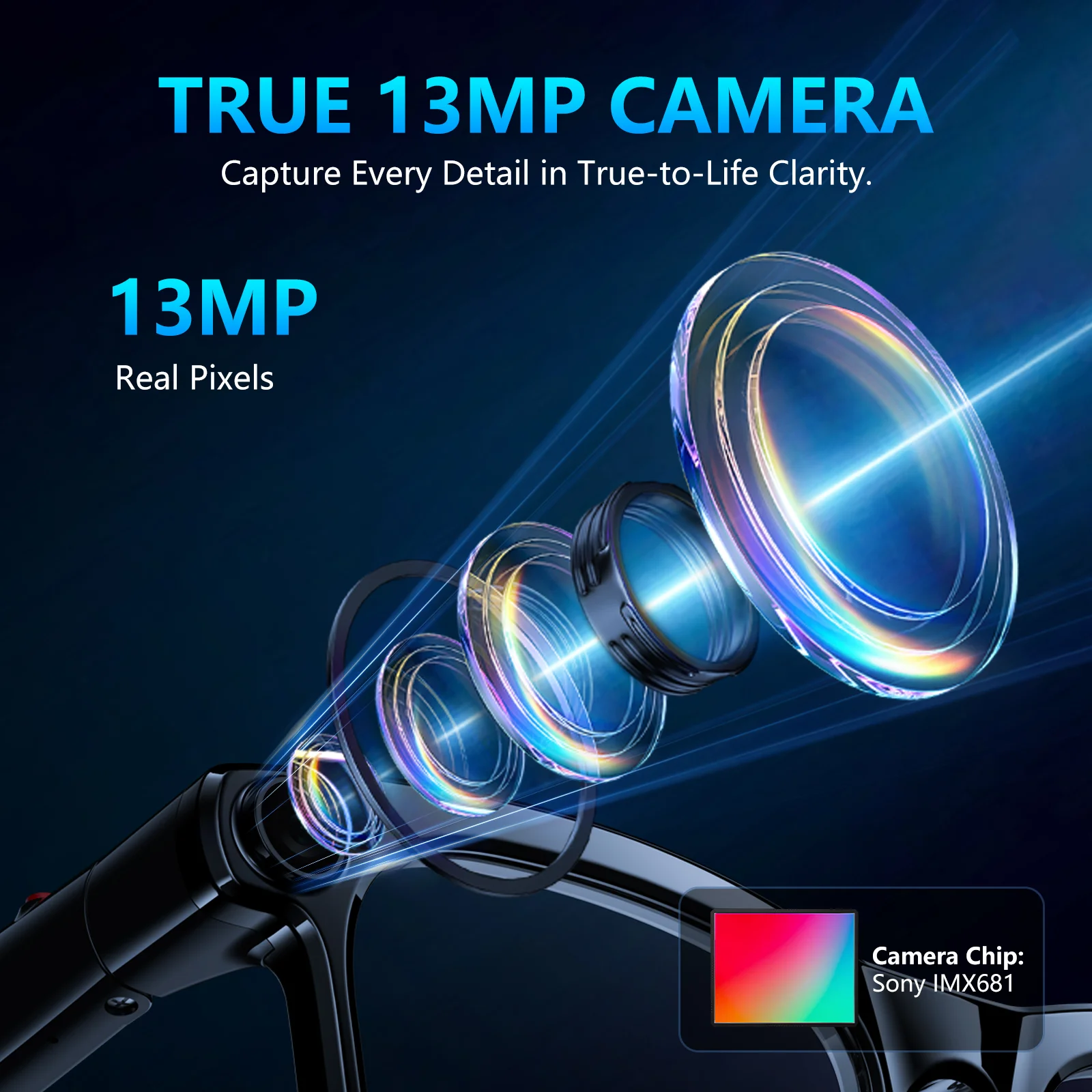 KAIGERR 300mAh Smart Glasses 4K 1300W Pixels Camera Video Recording - Image 3