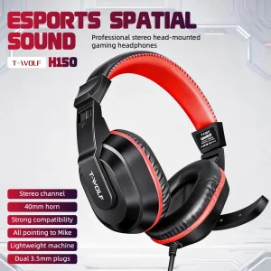 Gaming Keyboard Mouse Headset Combo Wired 3.5mm Headphones Set - Thumbnail Image 8