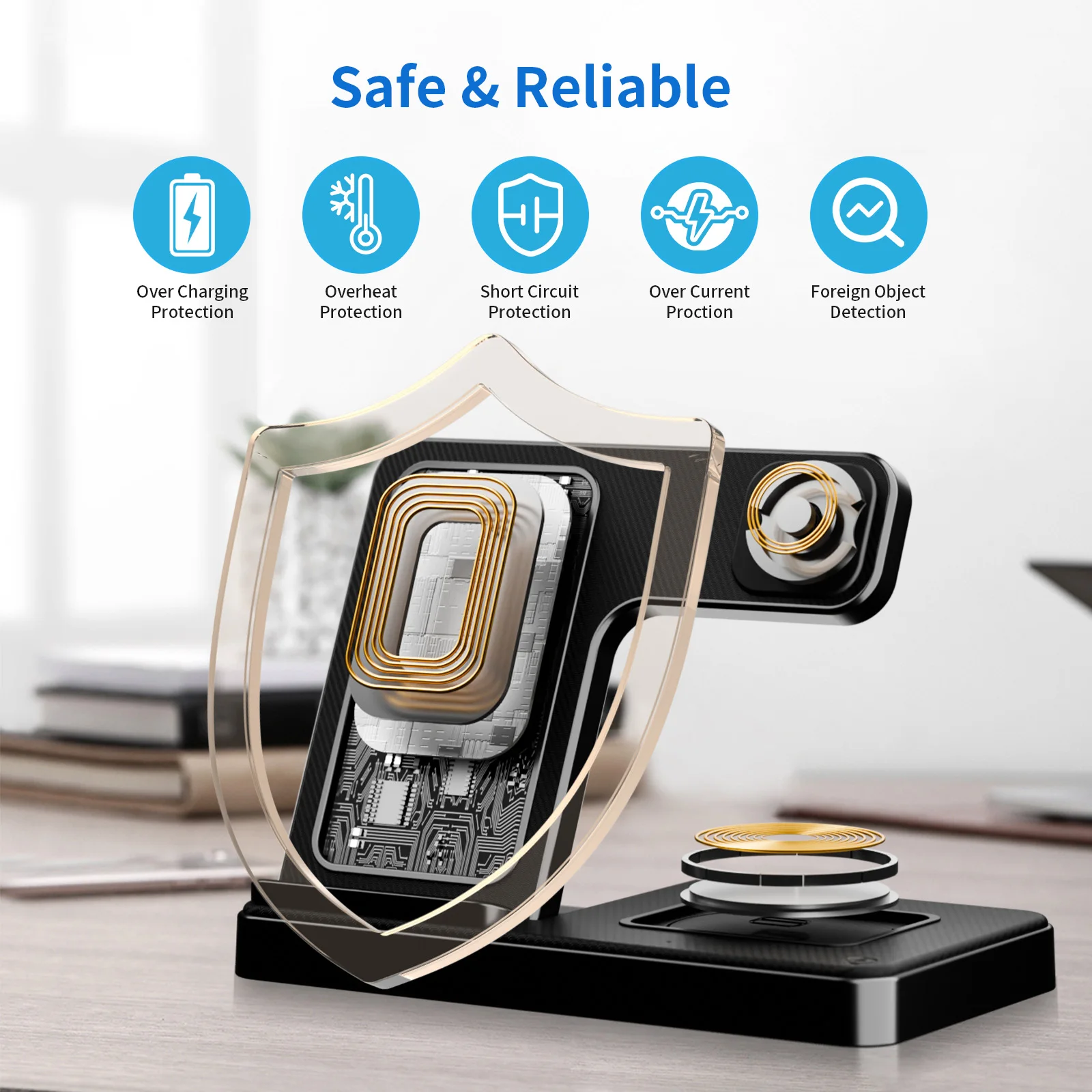 3 In 1 Wireless Charging Station Magnetic Fast Charging 18W - Image 6