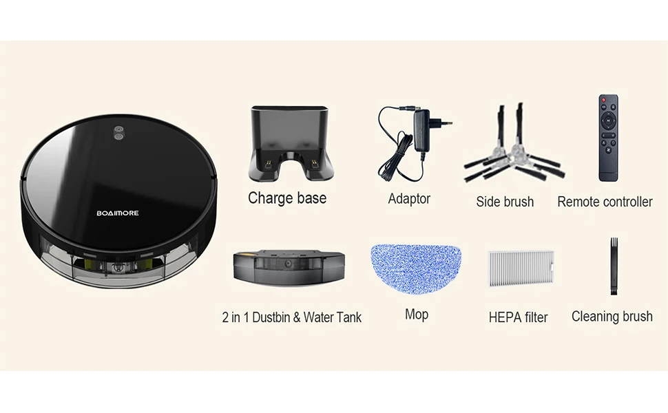 Robot Vacuum Cleaner Combo and Mop 6000PA Strong Suction - Image 8