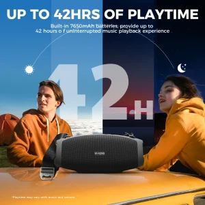 W-KING X10 Bluetooth Speaker, 120W Max Portable Loud Speakers Boombox - Thumbnail Image 4