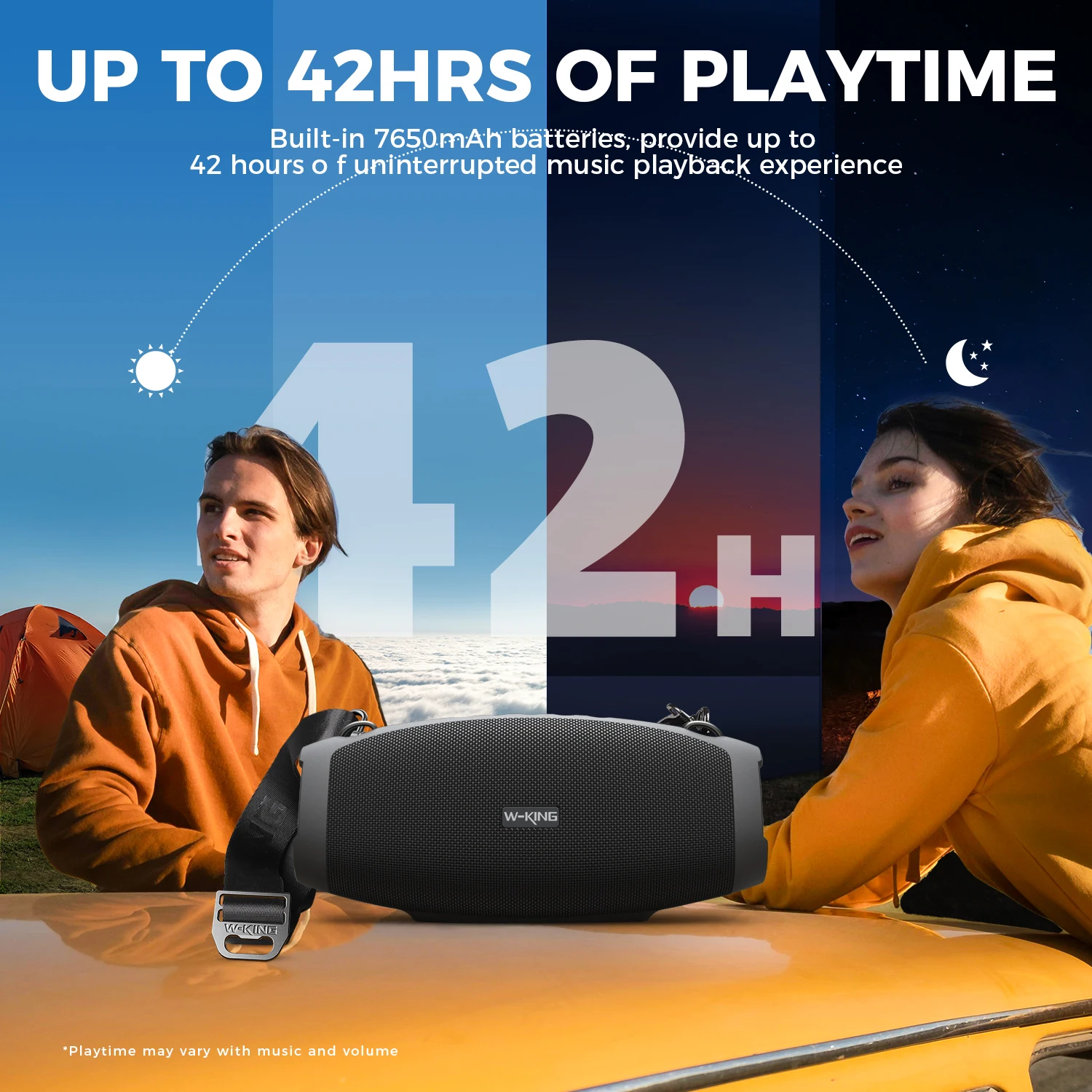 W-KING X10 Bluetooth Speaker, 120W Max Portable Loud Speakers Boombox - Image 4
