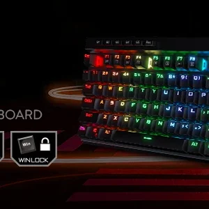 Redragon K580 VATA RGB 104 Keys LED USB Backlit Mechanical Gaming - Thumbnail Image 8