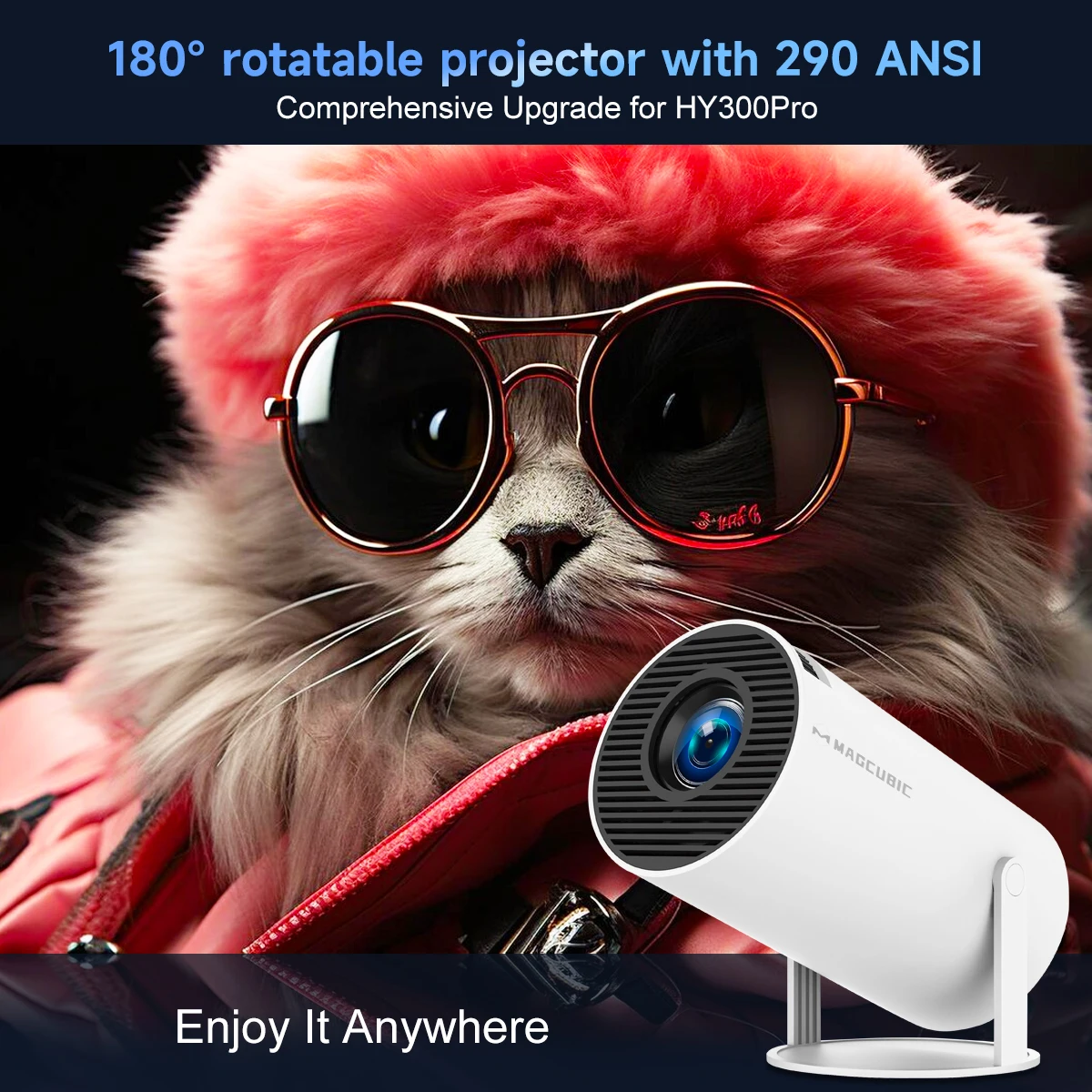 Magcubic Android 14 BT5.4 8K Support HY300 Pro Home Outdoor Projector - Image 9