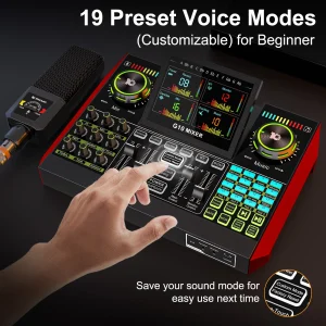 Tenlamp G10 Equipment Bundle 6 Channel with 3.5mm Microphone and Live Sound Card - Thumbnail Image 6