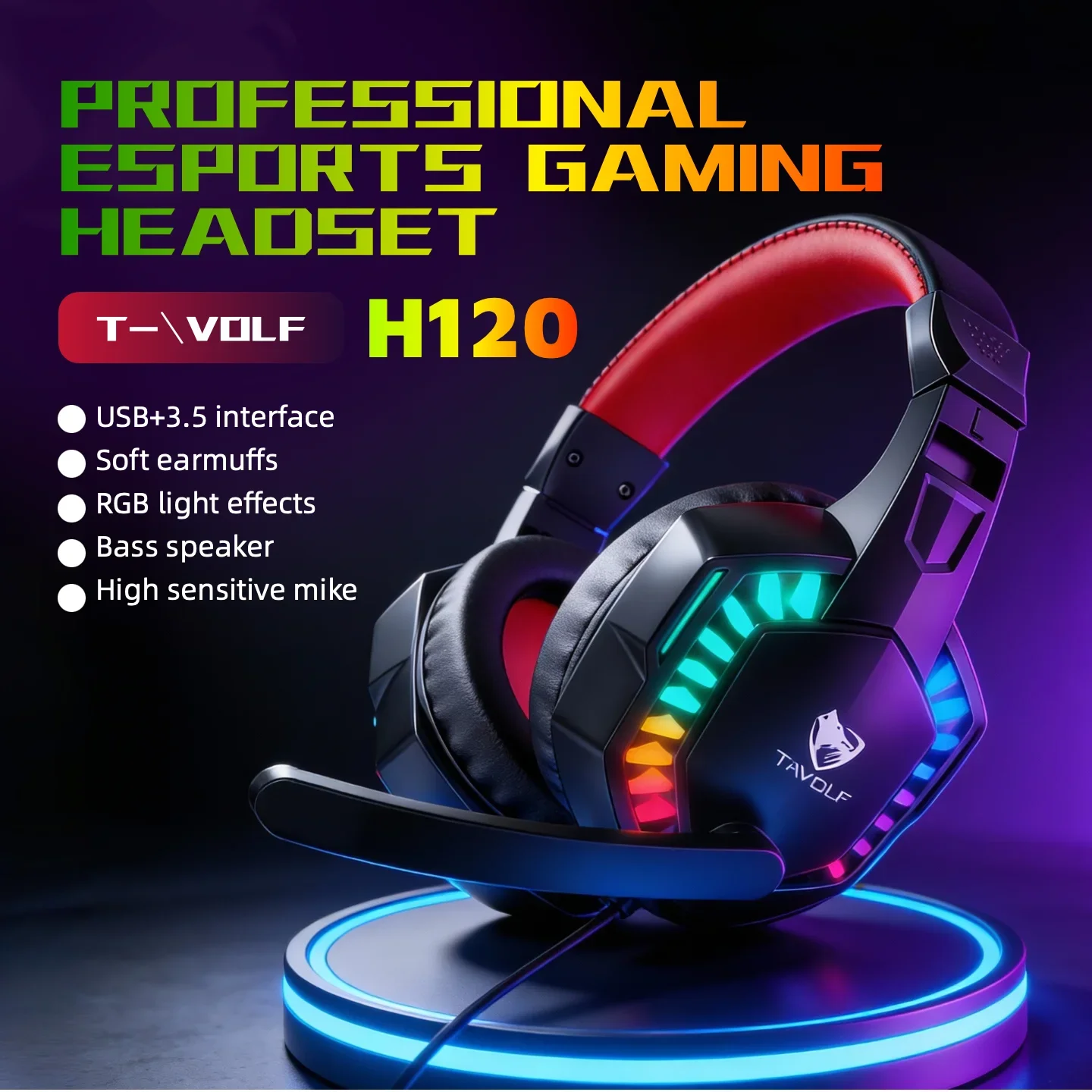 Gaming Keyboard Mouse Headset Combo Wired 3.5mm Headphones Set - Image 13