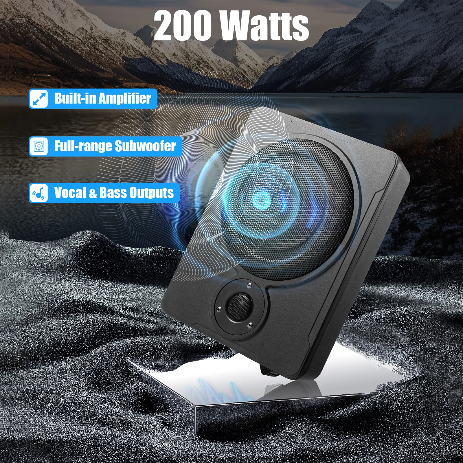 8 Inch 200W Power Amplifier Car Ultra Slim Subwoofer - Image 8