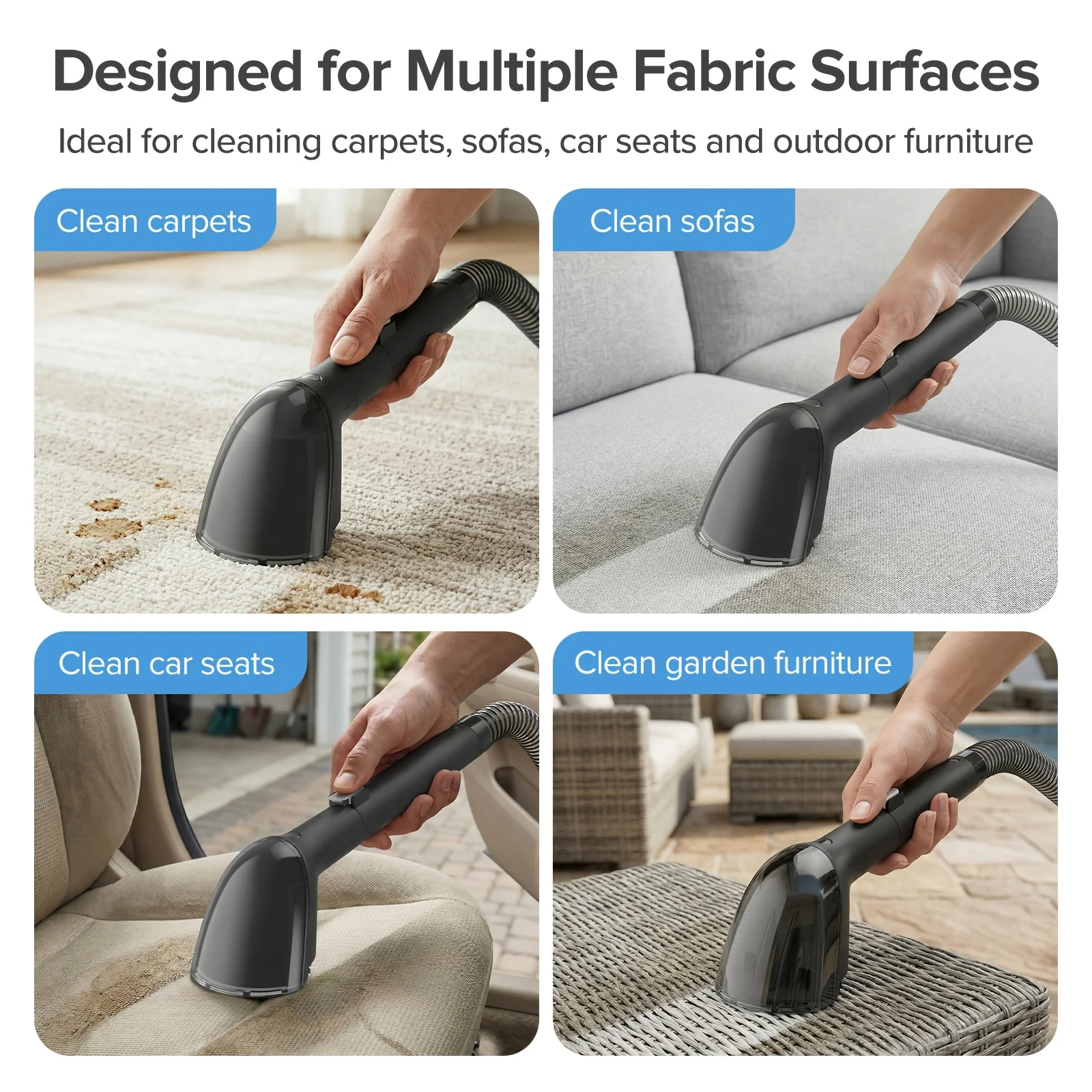 Lubluelu V2 Portable Carpet Upholstery Spot Cleaner 3-in-1 Spray Brush - Image 8