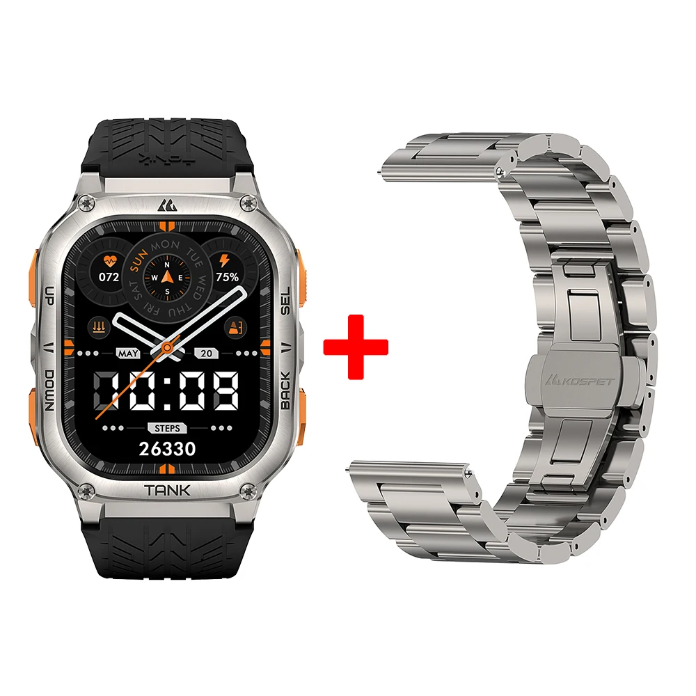 KOSPET TANK M3 Ultra GPS Smart Watch 5ATM IP69K Waterproof Bluetooth - Image 9