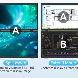 EVICIV 15.6" FHD Triple Portable Dual Monitor & Laptop Screen Extender 1080P - Thumbnail Image 10