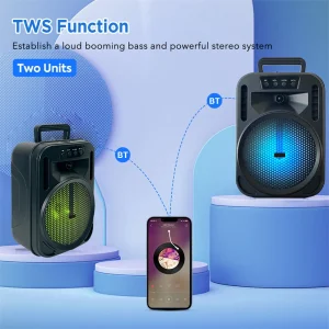 6.5' Portable Bluetooth Subwoofer Heavy Bass Rechargeable Speaker - Thumbnail Image 4