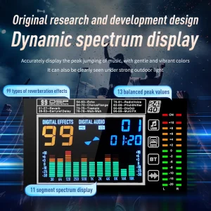 12-Channel Mixer Audio Mixer 48V 99DSP Reverb Effects Professional - Thumbnail Image 2