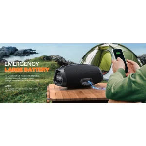 W-KING X10 Bluetooth Speaker, 120W Max Portable Loud Speakers Boombox - Thumbnail Image 8