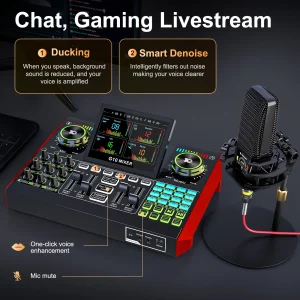 Tenlamp G10 Equipment Bundle 6 Channel with 3.5mm Microphone and Live Sound Card - Thumbnail Image 5