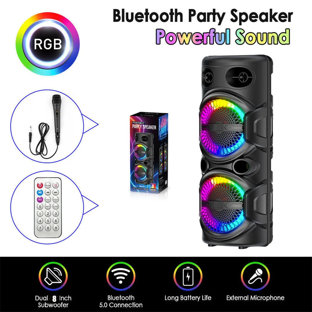 3000W Portable Bluetooth Sub Woofer Heavy Bass Sound System - Image 4