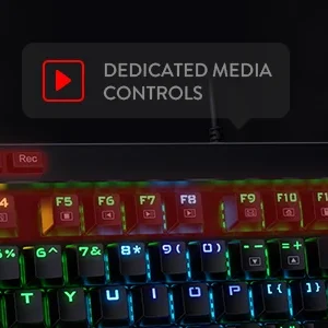 Redragon K580 VATA RGB 104 Keys LED USB Backlit Mechanical Gaming - Thumbnail Image 9