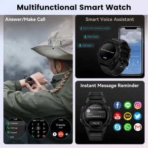 KOSPET TANK S2 GPS Smart Watch For Women Compass Altimeter Barometer Bluetooth - Thumbnail Image 6