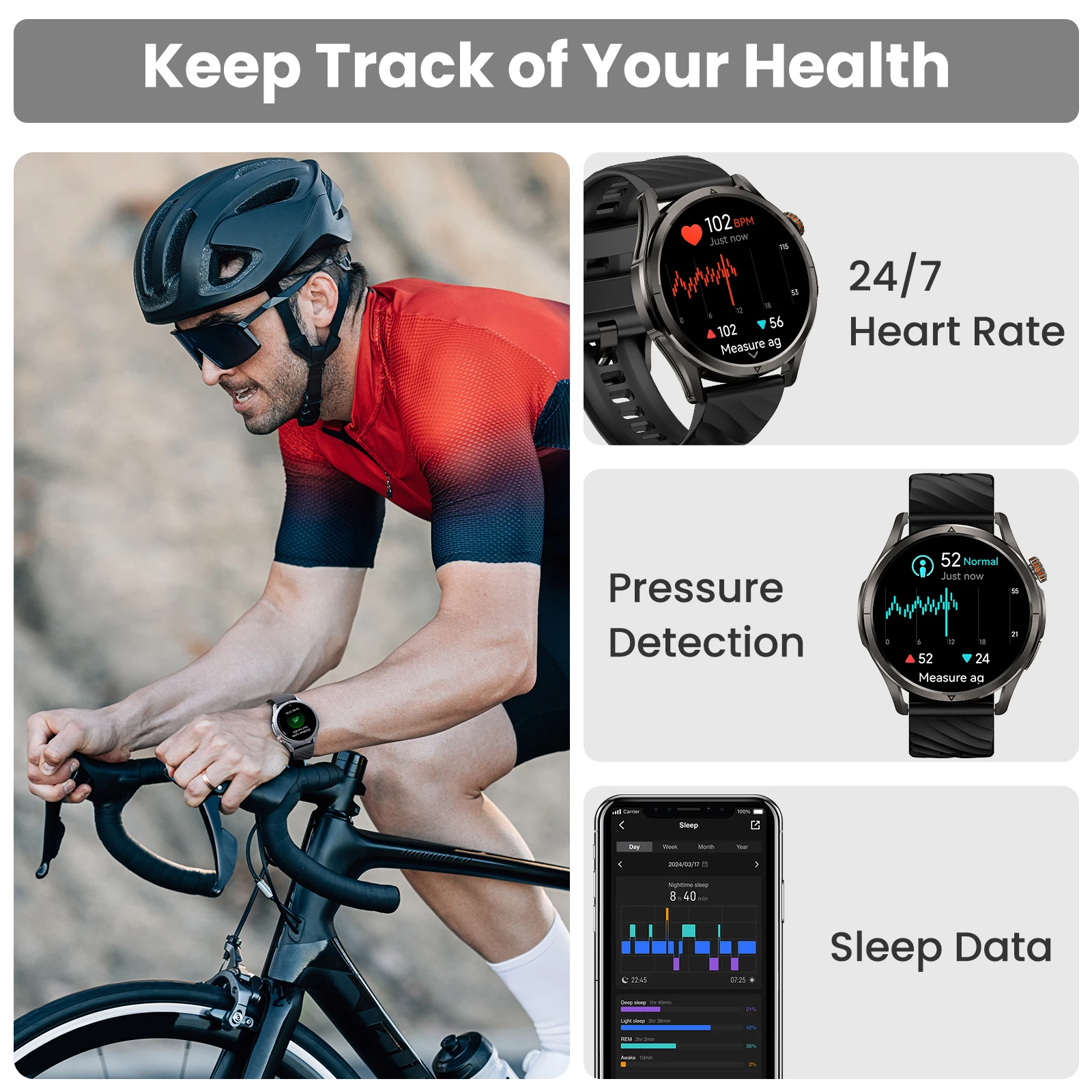 2025 KOSPET MAGIC R10 GPS Smart Watch For Men Compass Barometric - Image 4
