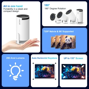 Magcubic Android 14 BT5.4 8K Support HY300 Pro Home Outdoor Projector - Thumbnail Image 2