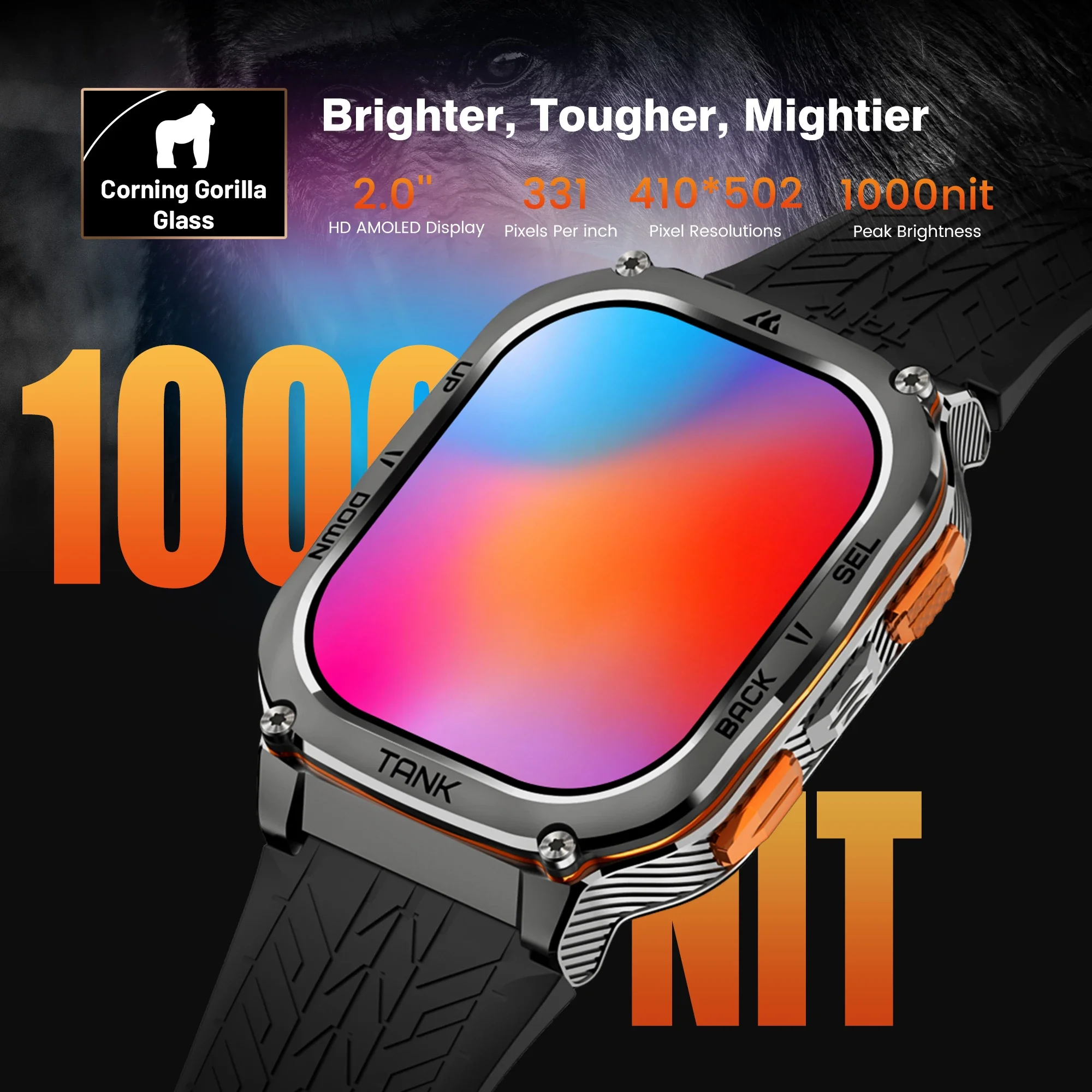 KOSPET TANK M3 Ultra GPS Smart Watch 5ATM IP69K Waterproof Bluetooth - Image 5