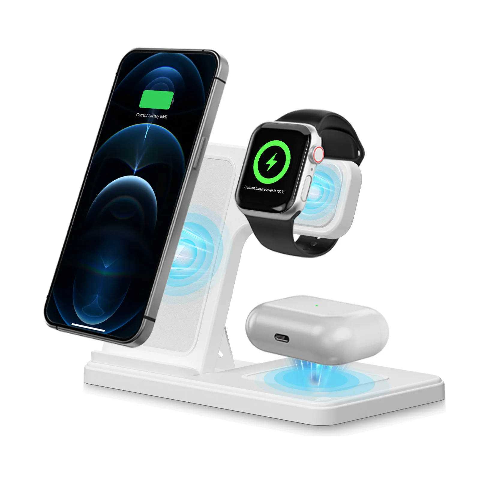 3 In 1 Wireless Charging Station Magnetic Fast Charging 18W - Image 1