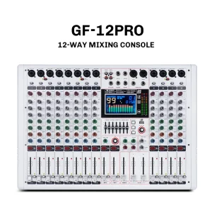 12-Channel Mixer Audio Mixer 48V 99DSP Reverb Effects Professional - Thumbnail Image 9
